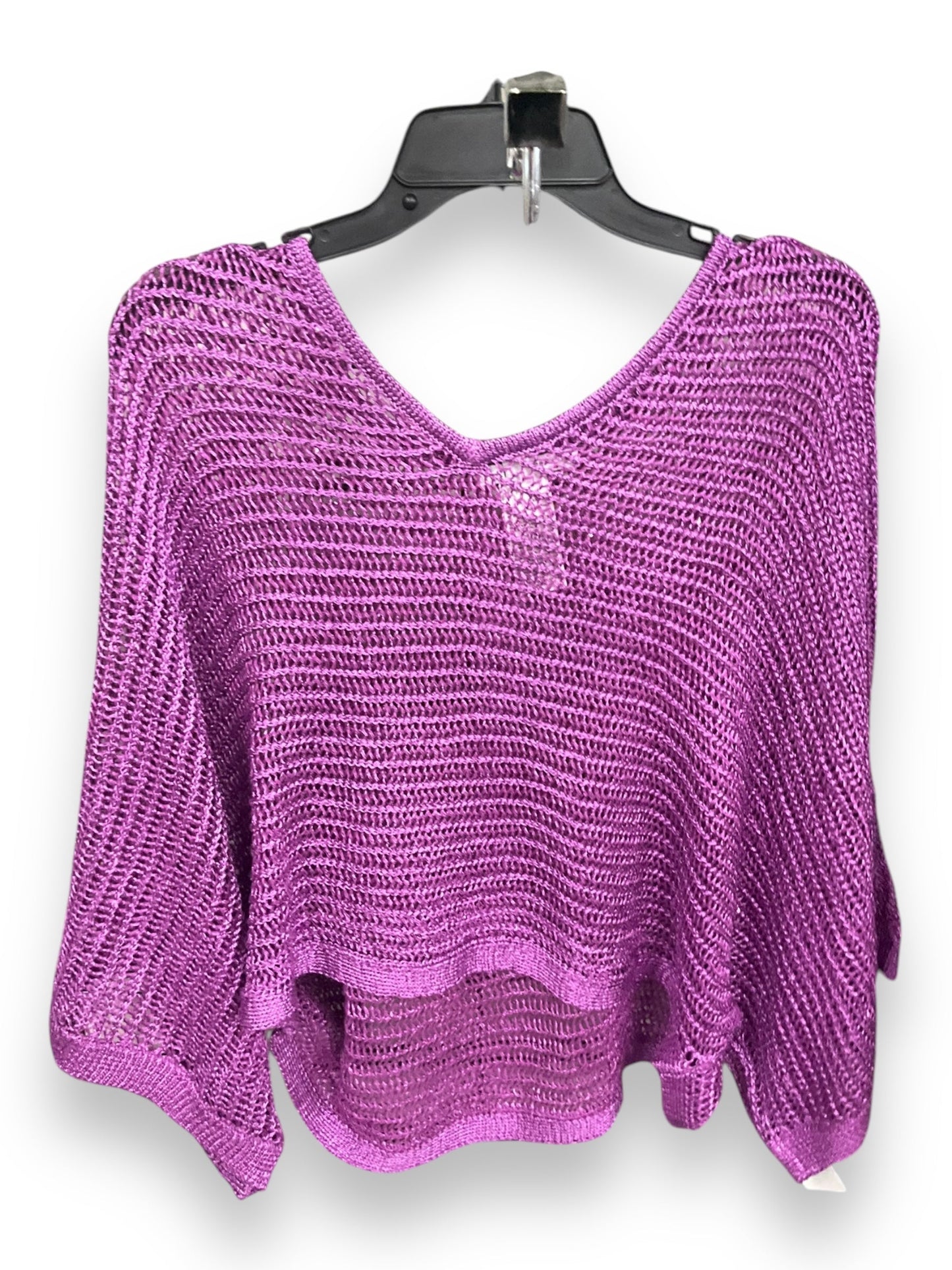 Sweater Short Sleeve By Chicos In Purple, Size: S