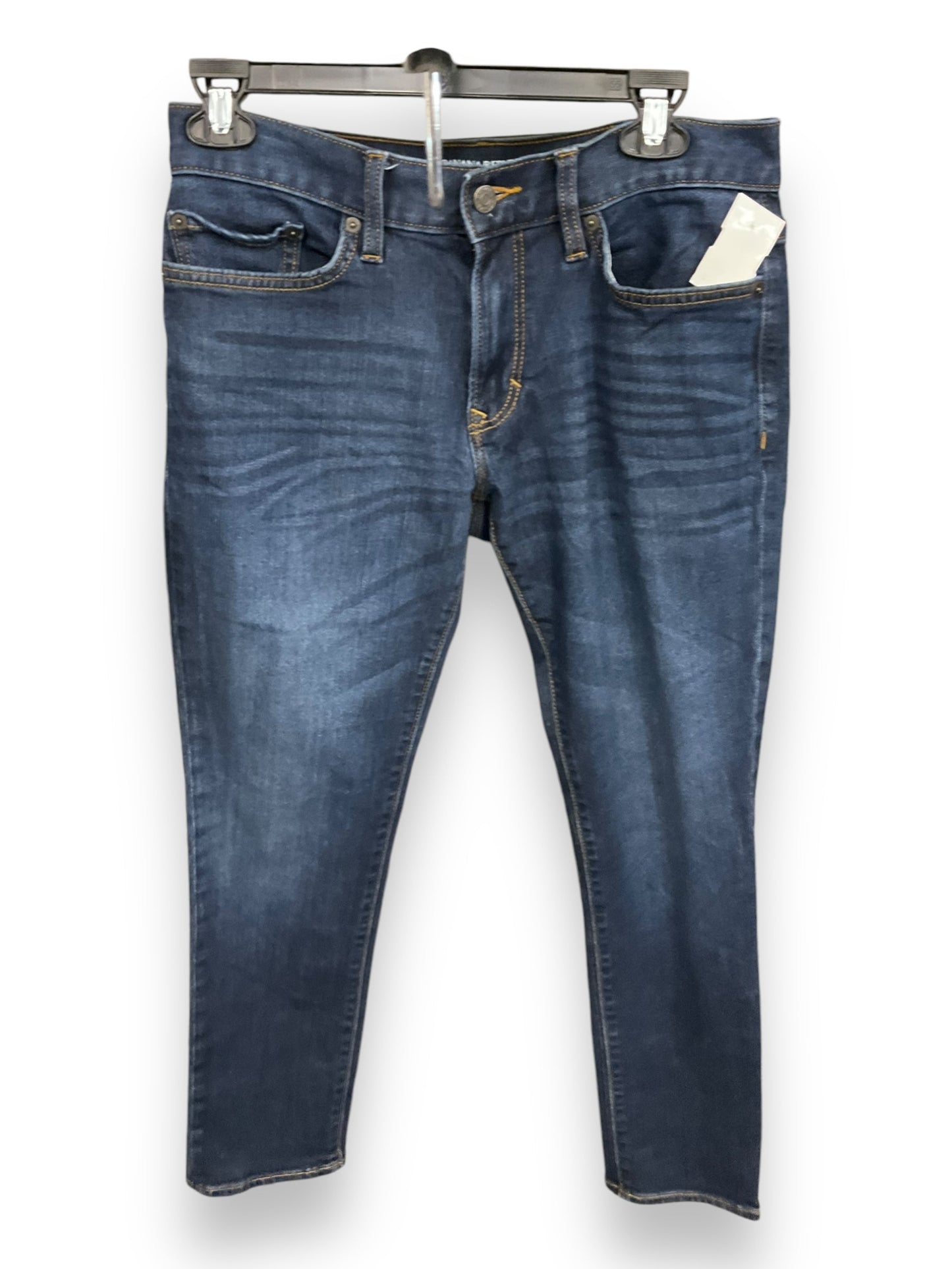 Jeans Straight By Banana Republic In Blue Denim, Size: 10