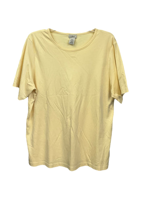 Yellow Top Short Sleeve Ll Bean, Size 1x