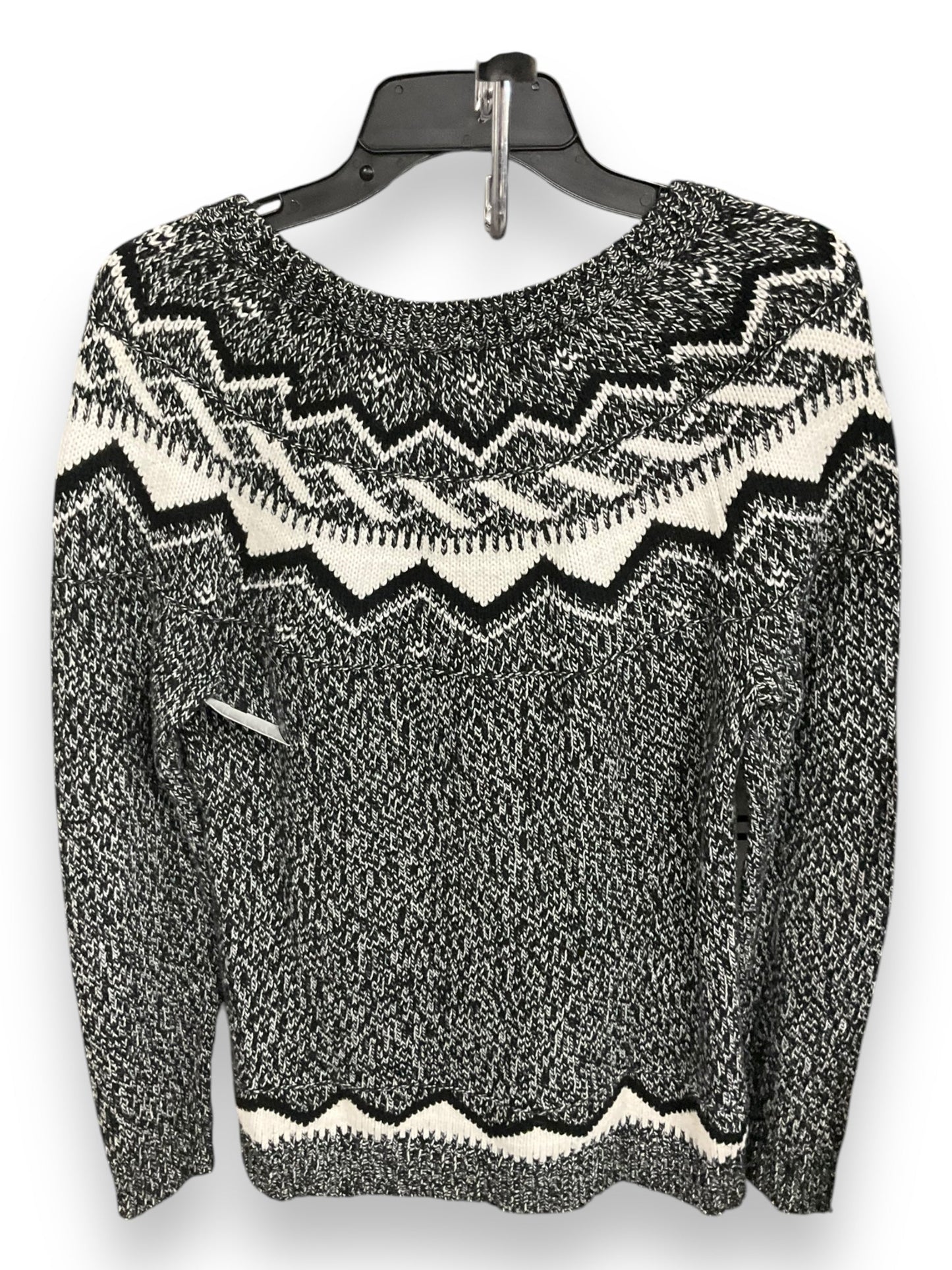 Sweater By Old Navy In Grey & White, Size: M