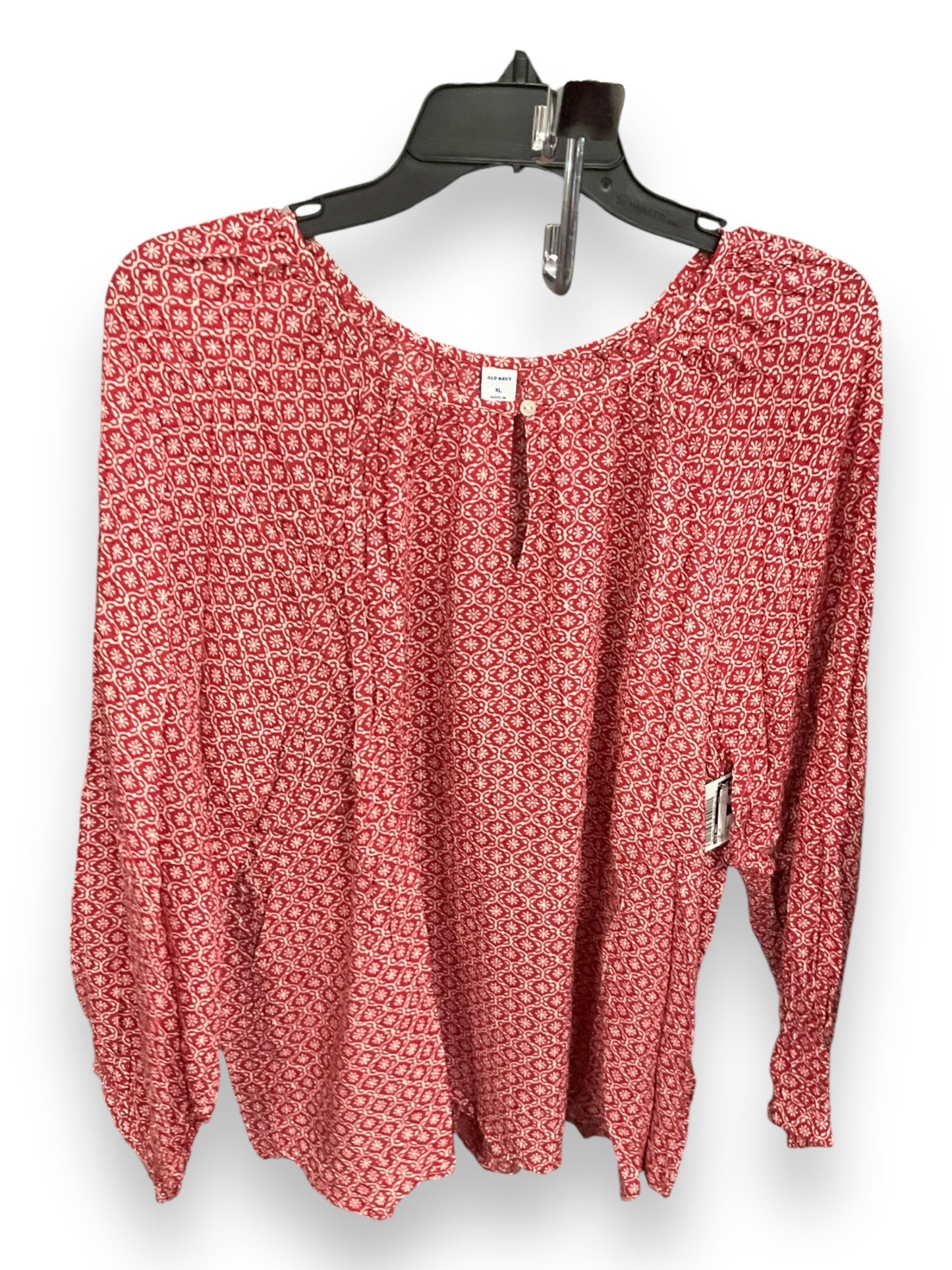 Top Long Sleeve By Old Navy In Red, Size: Xl