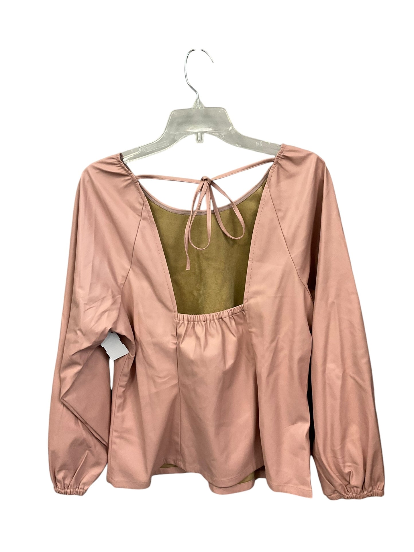 Blouse Long Sleeve By J. Crew In Pink, Size: Xl