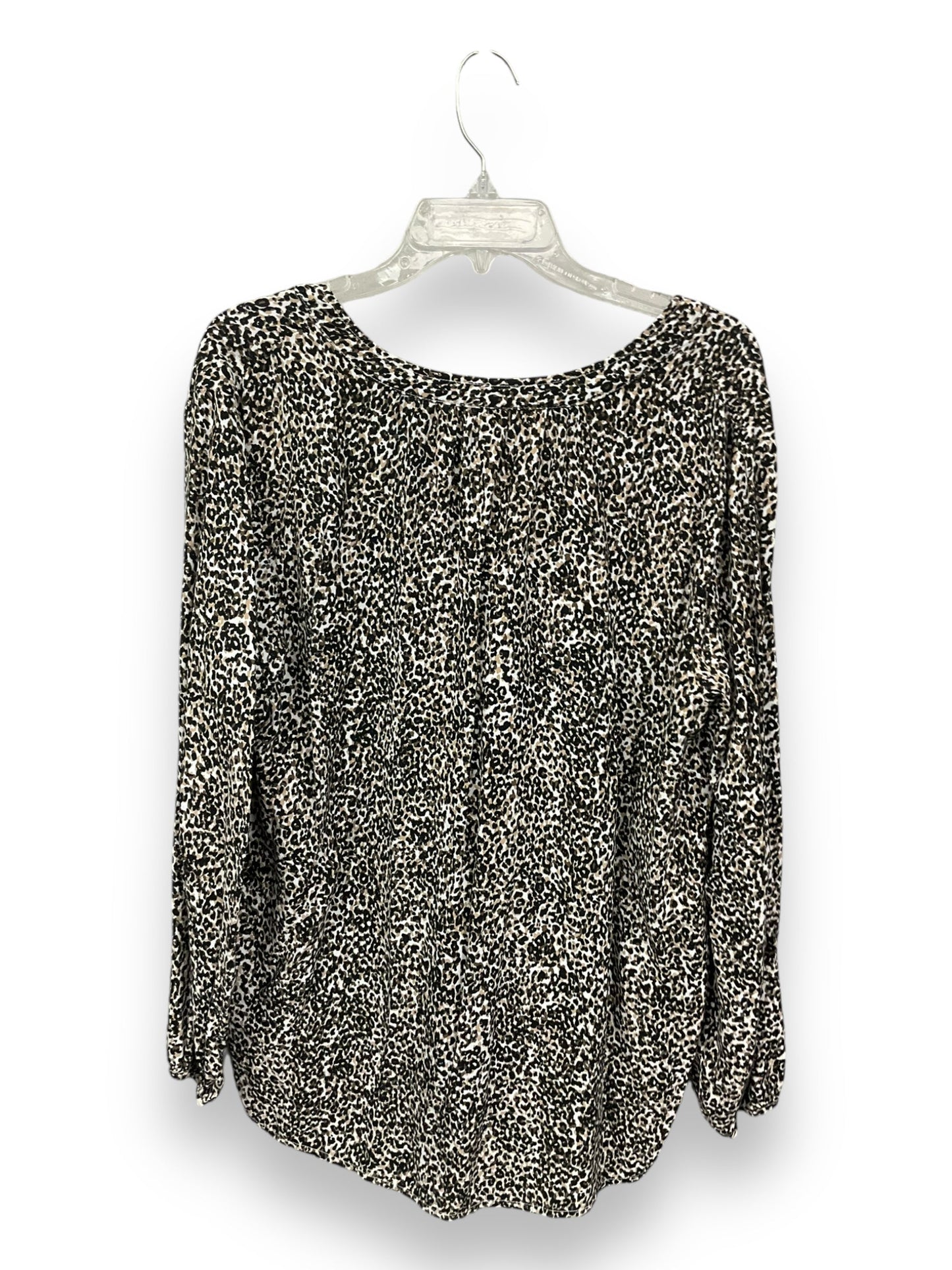 Blouse Long Sleeve By Old Navy In Leopard Print, Size: Xl