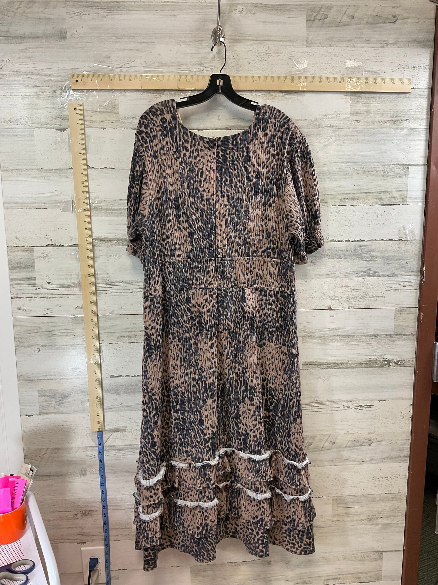 Dress Casual Midi By Hutch In Brown, Size: 2x