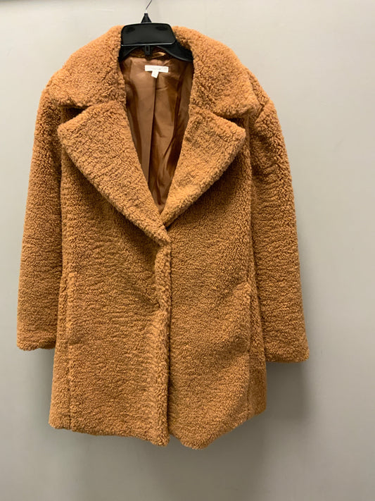 Coat Faux Fur & Sherpa By Maurices In Brown, Size: Xl