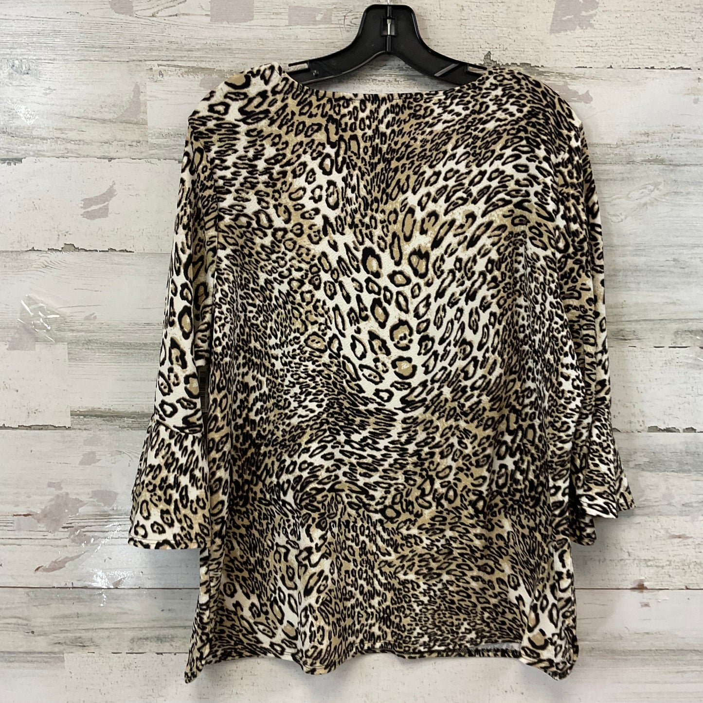 Top 3/4 Sleeve By Croft And Barrow In Animal Print, Size: Xl