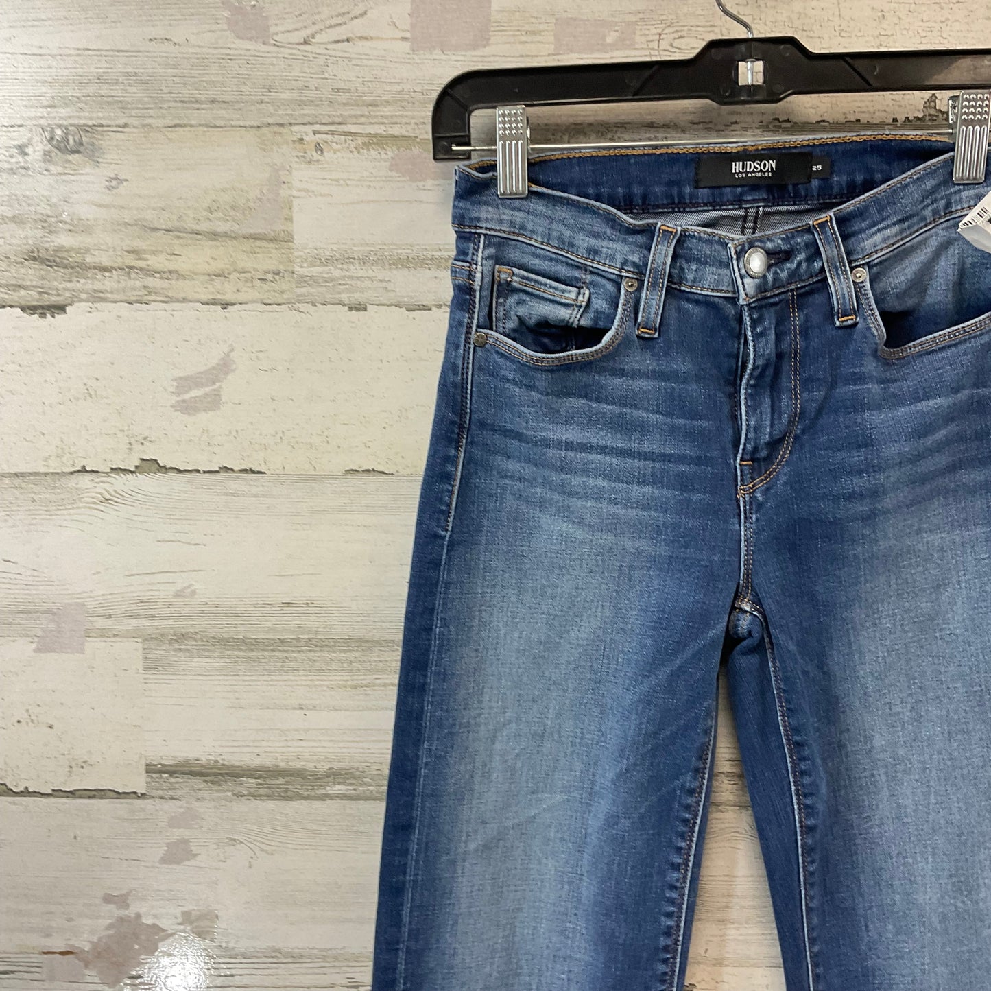 Jeans Cropped By Hudson In Blue Denim, Size: 0