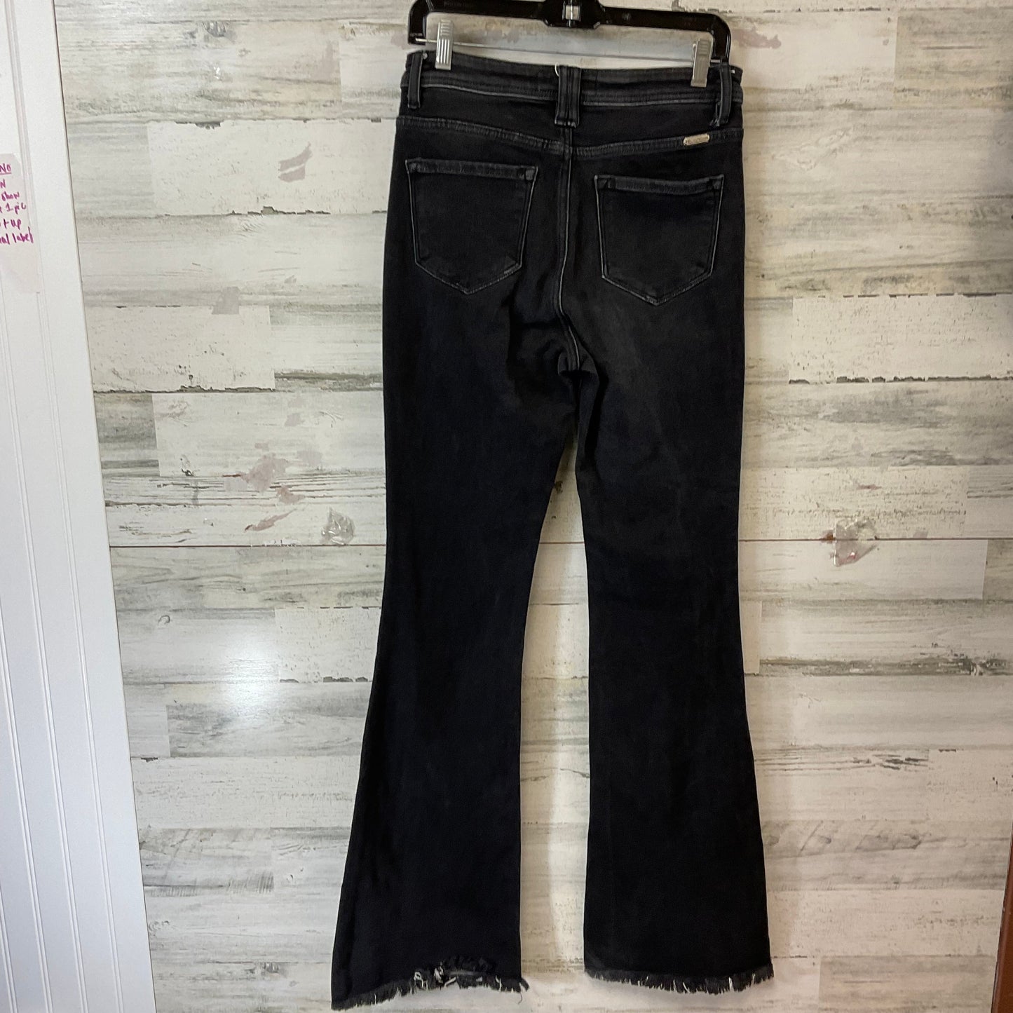 Jeans Flared By Kancan In Black Denim, Size: 6