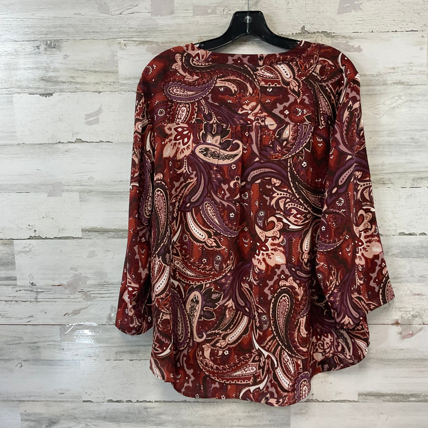 Blouse 3/4 Sleeve By Maurices In Red, Size: Xxl