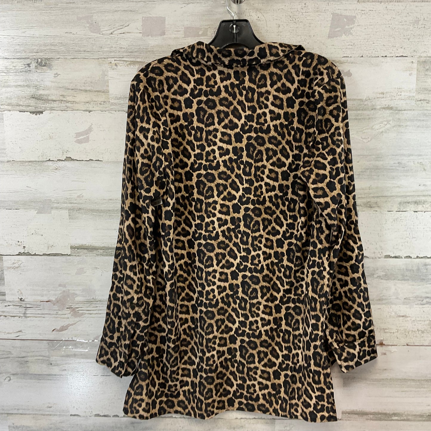 Top Long Sleeve By Michael By Michael Kors In Animal Print, Size: M