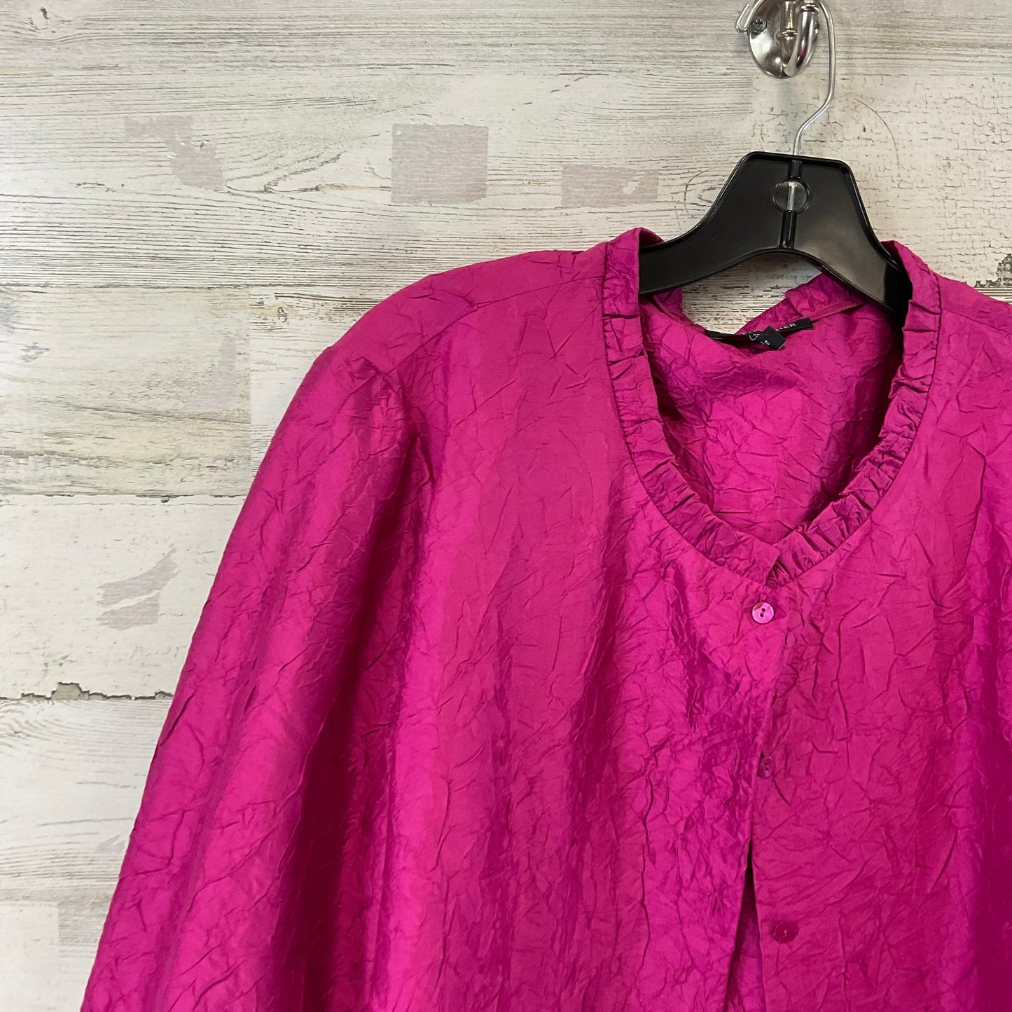 Blouse 3/4 Sleeve By Eileen Fisher In Pink, Size: Xl