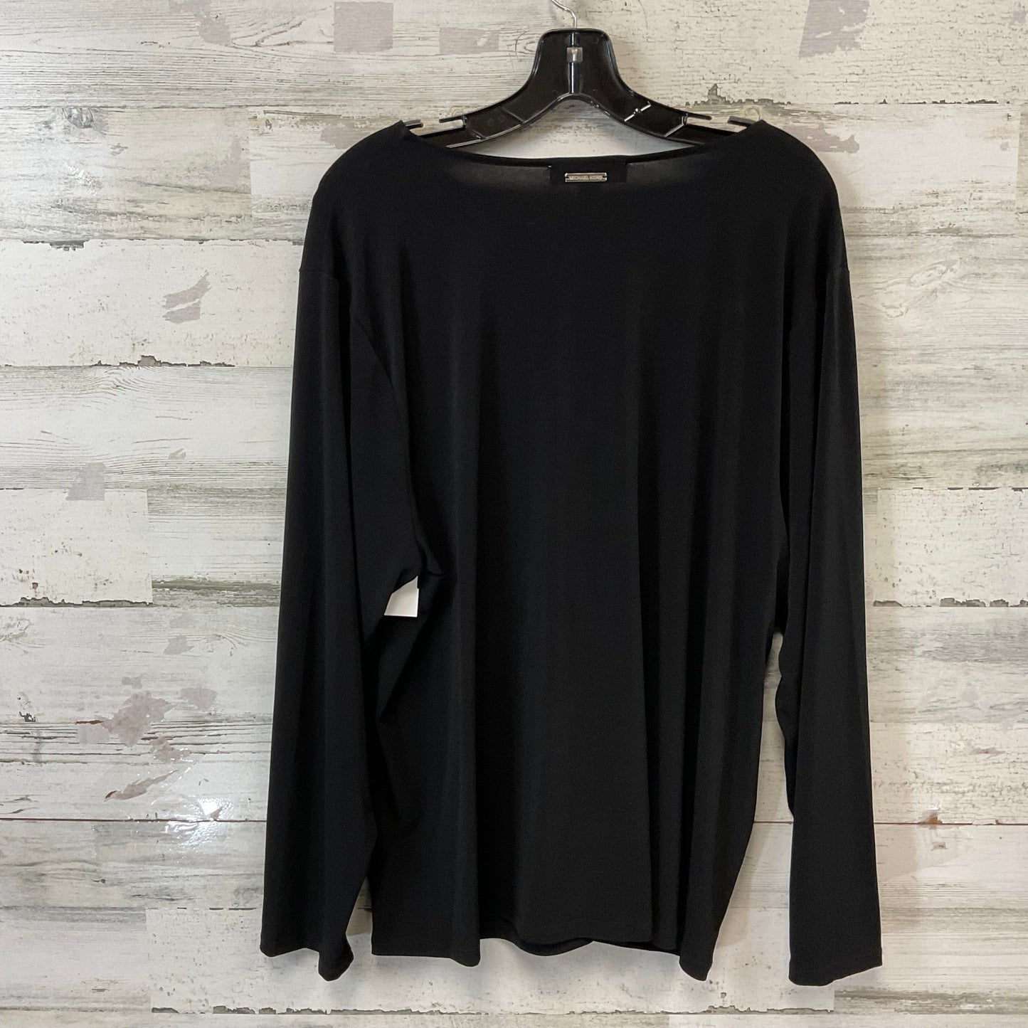 Blouse Long Sleeve By Michael By Michael Kors In Black, Size: 3x