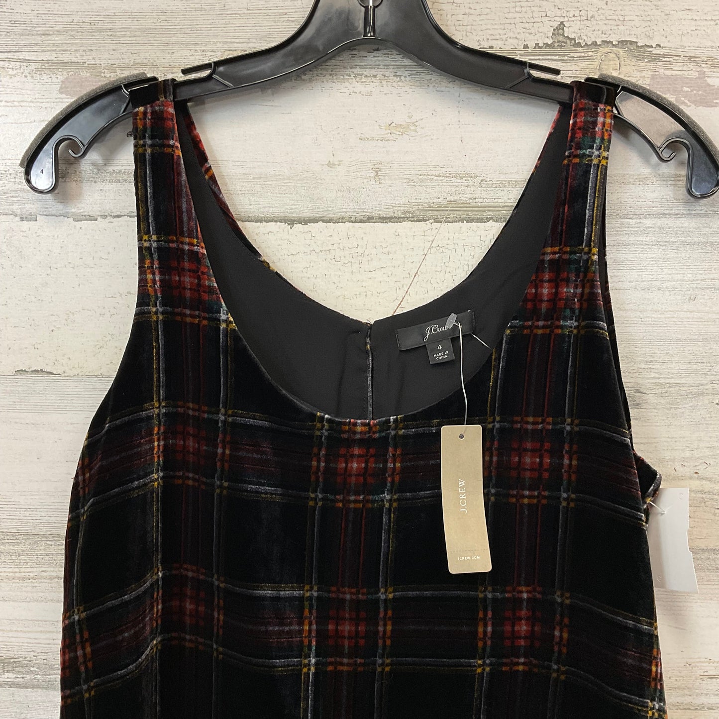 Top Sleeveless By J. Crew In Black & Red, Size: S