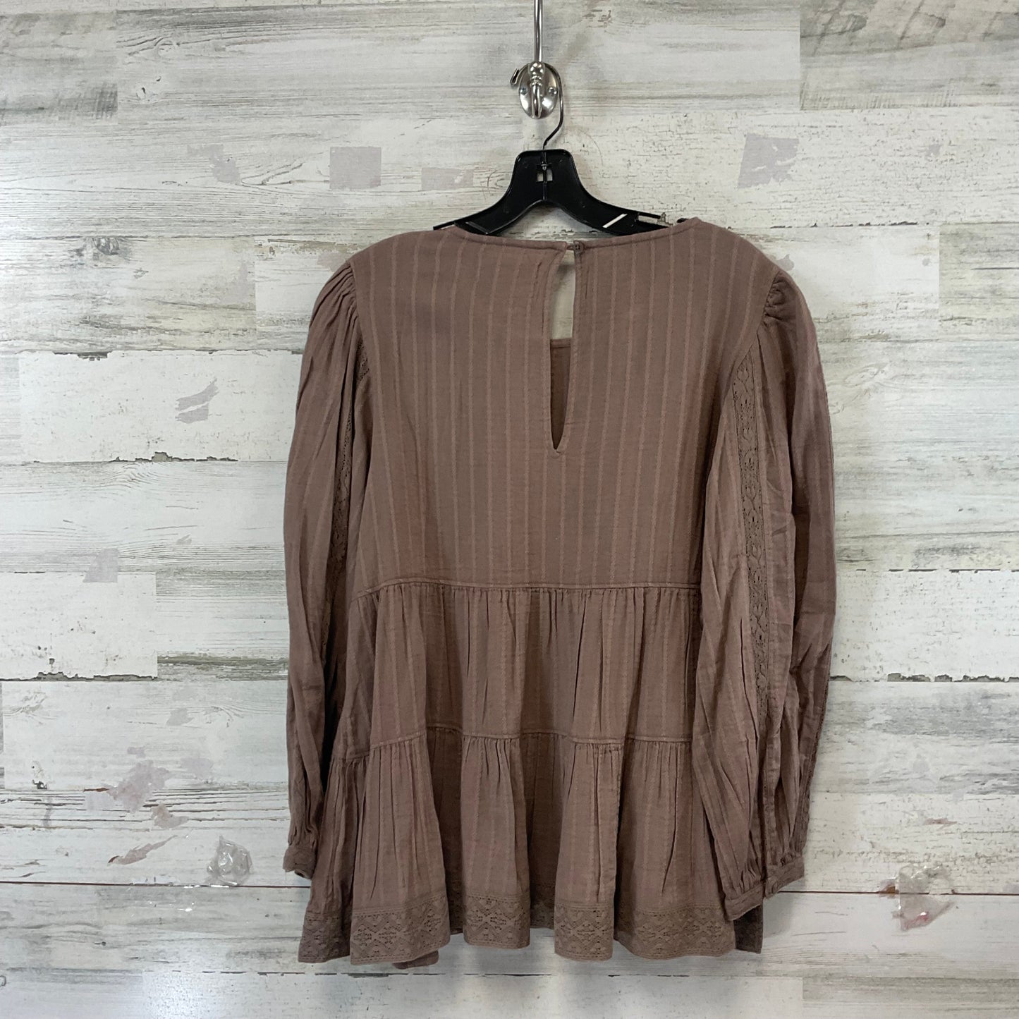 Top Long Sleeve By Lucky Brand In Brown, Size: Xs