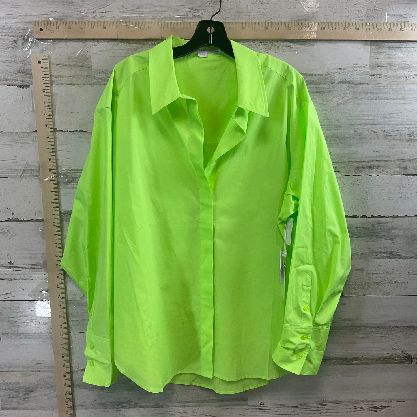 Green Blouse Long Sleeve Good American, Size 2x/ 3x