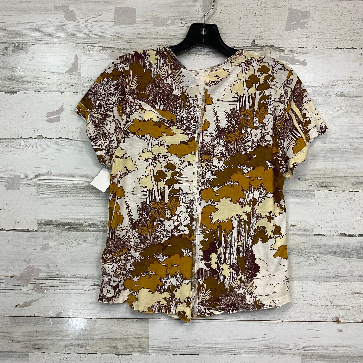 Top Short Sleeve By Pilcro In Brown, Size: S