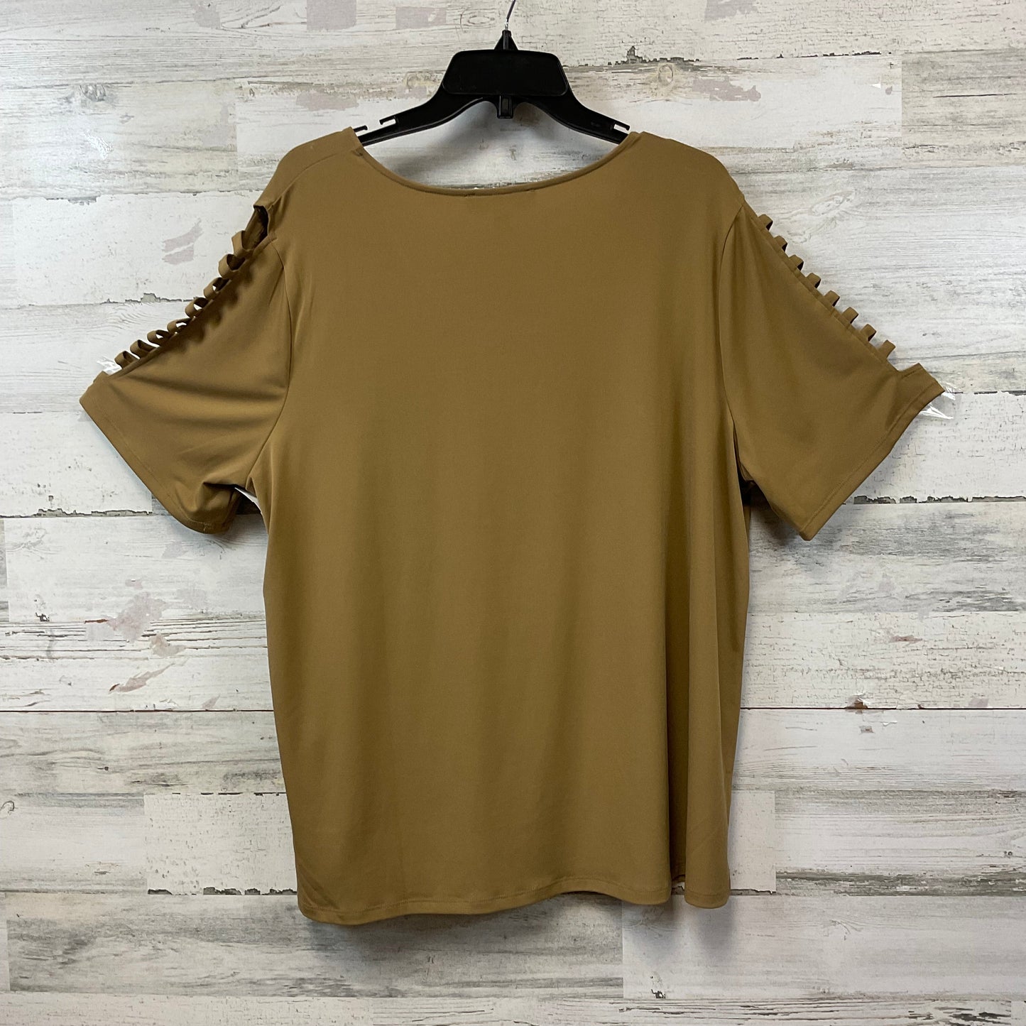 Top Short Sleeve By Michael By Michael Kors In Brown, Size: 2x