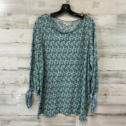 Top 3/4 Sleeve By Max Studio In Blue & Green, Size: 2x