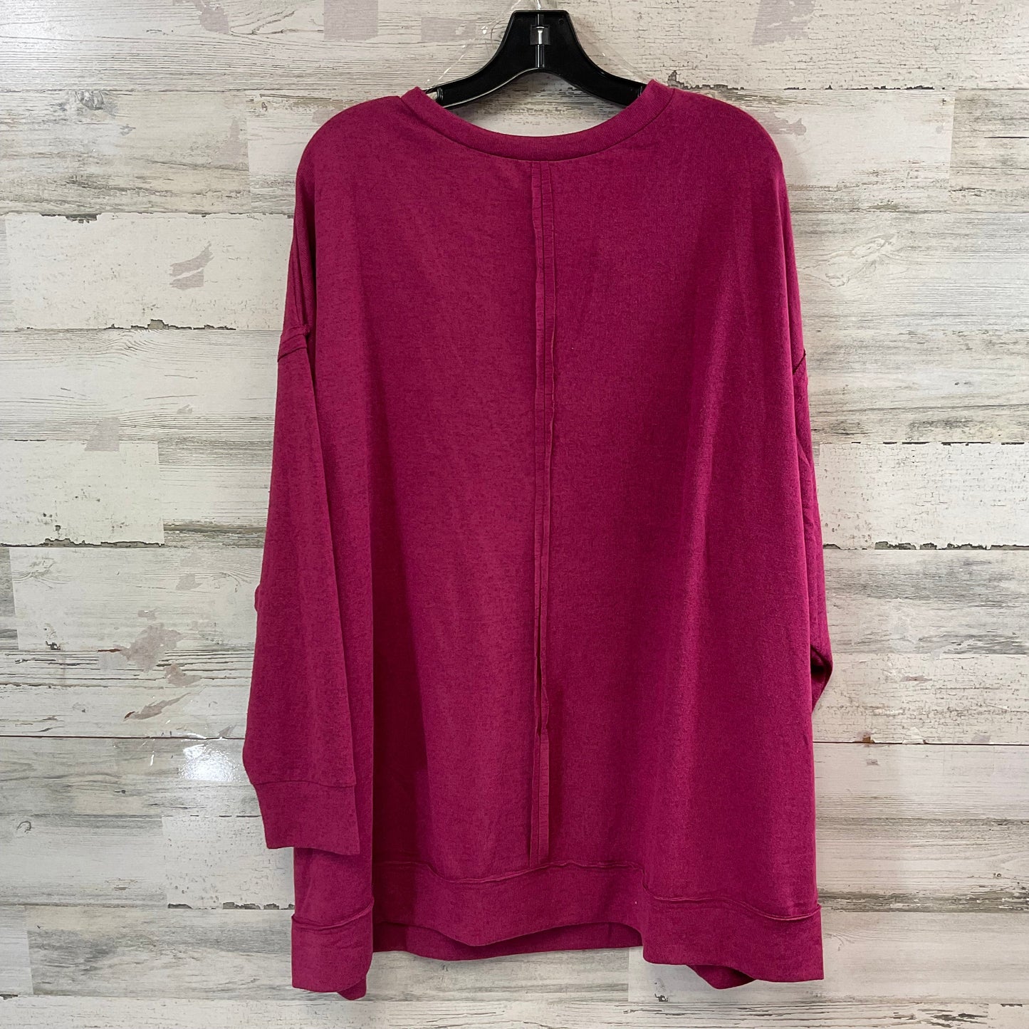 Top Long Sleeve By Andree By Unit In Purple, Size: 2x