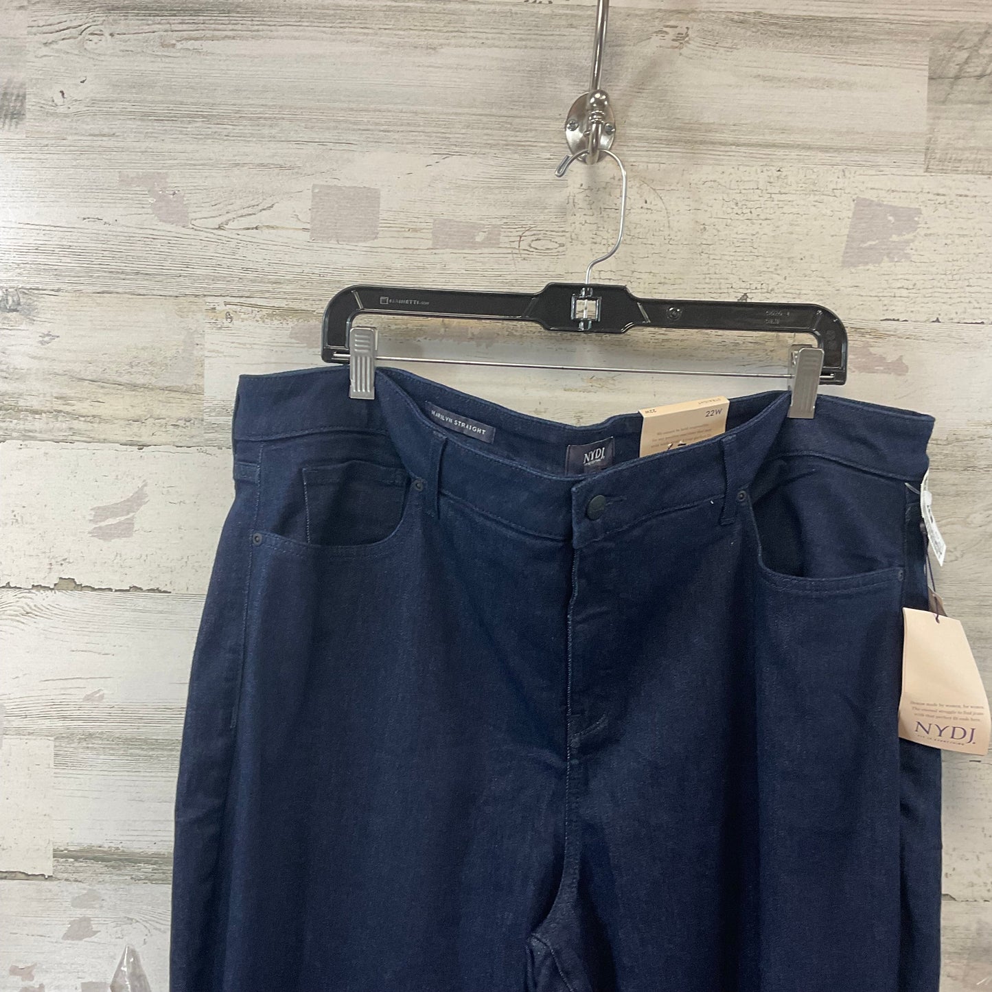 Jeans Straight By Not Your Daughters Jeans In Blue Denim, Size: 22w