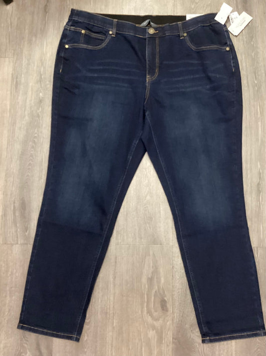 Jeans Straight By Cj Banks In Blue Denim, Size: 22w