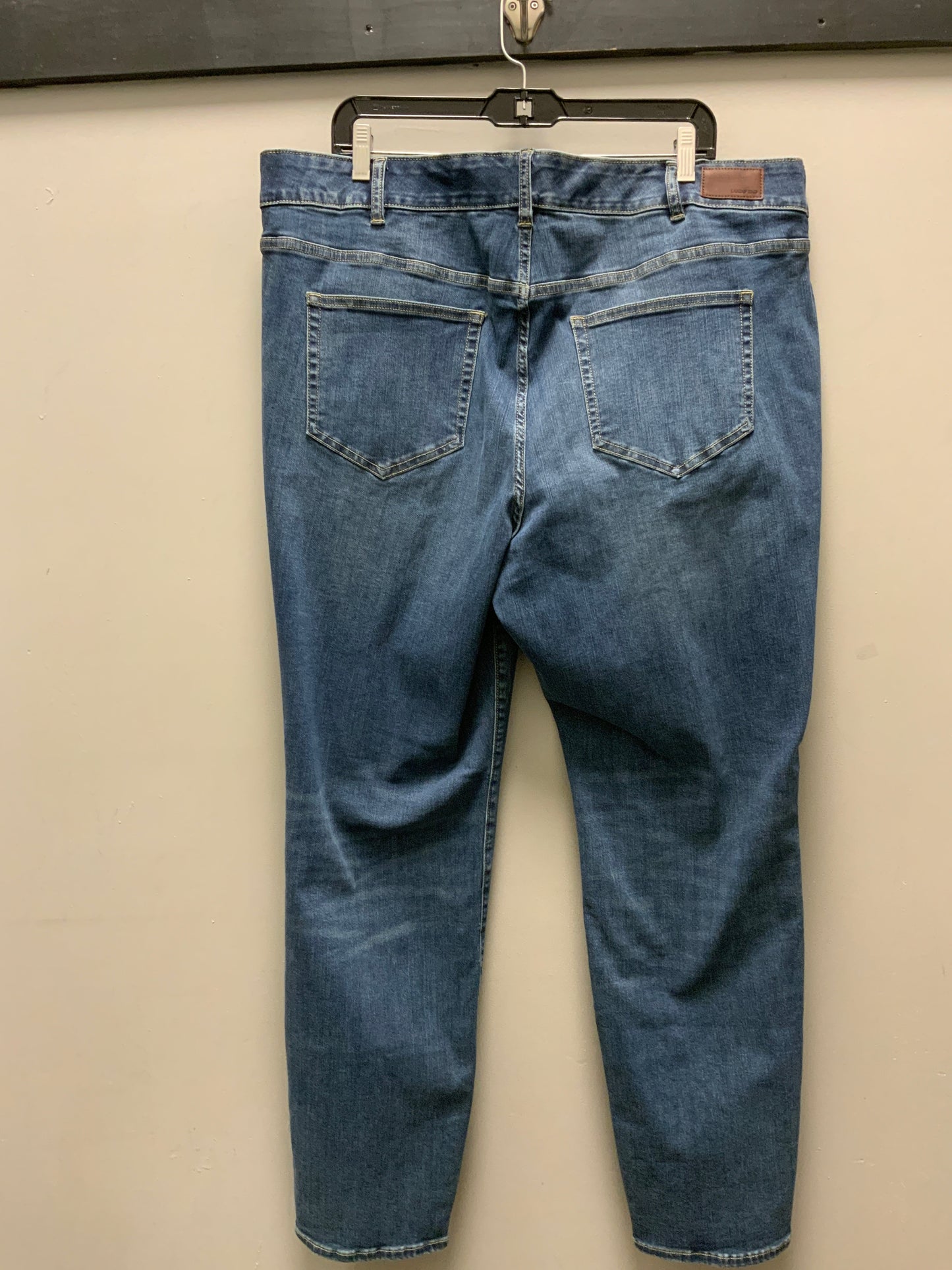 Jeans Straight By Lands End In Blue Denim, Size: 22w