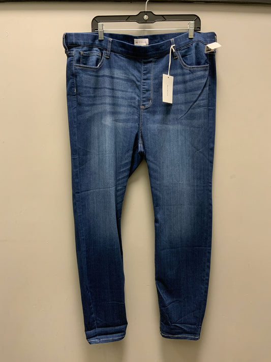 Jeans Straight By Ms Cello In Blue Denim, Size: 3x