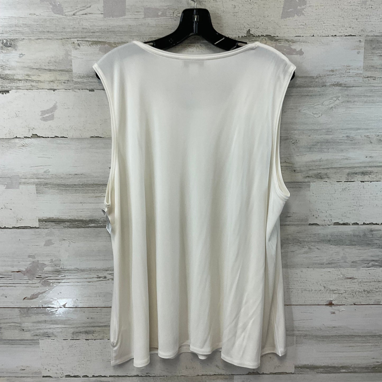 Top Sleeveless Basic By Coldwater Creek In White, Size: 3x