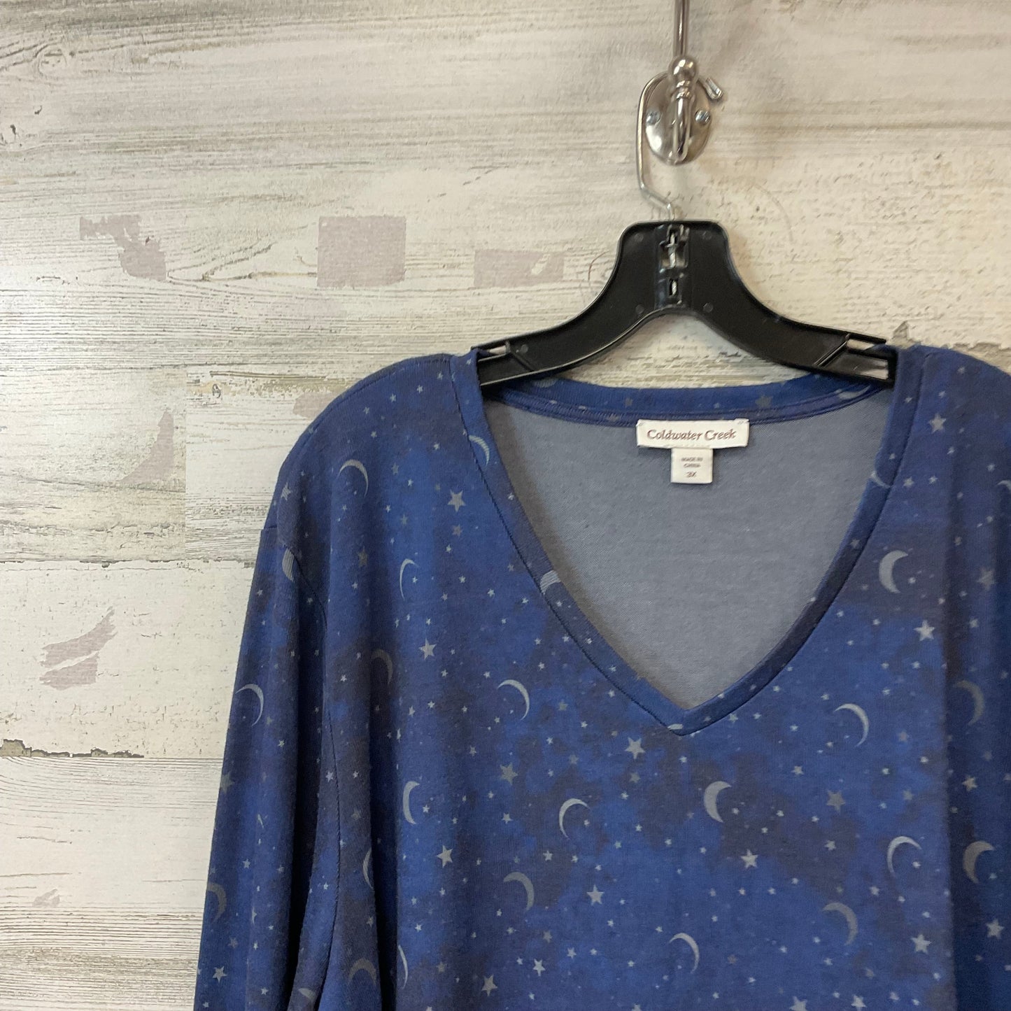 Top Long Sleeve By Coldwater Creek In Blue, Size: 3x