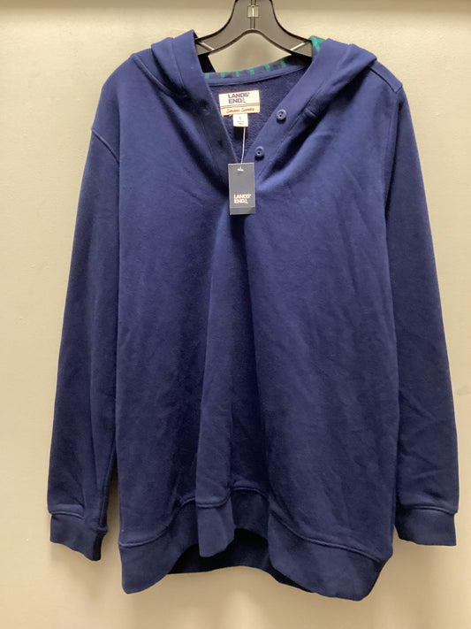 Sweatshirt Hoodie By Lands End In Blue, Size: Xl