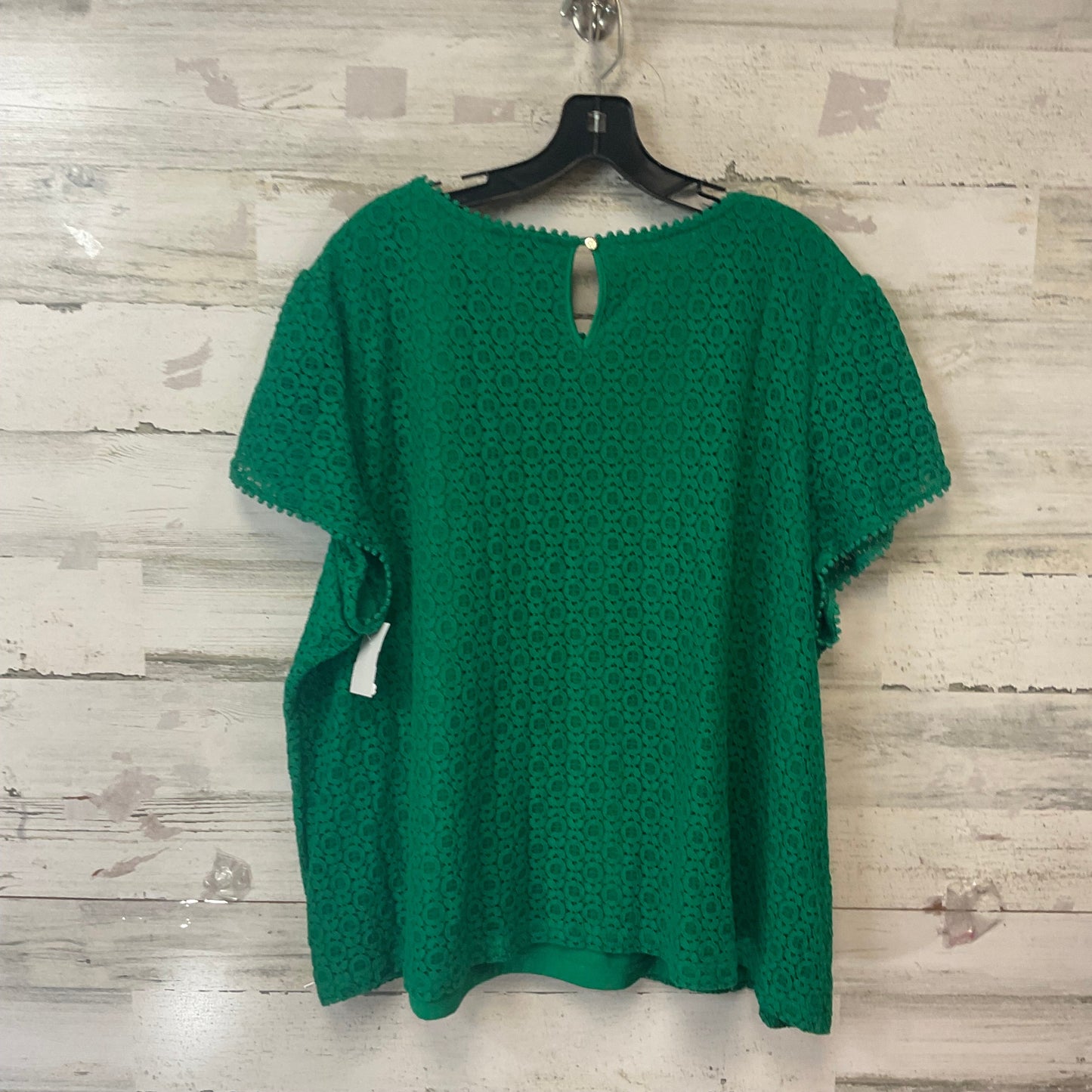 Top Short Sleeve By Liz Claiborne In Green, Size: 2x