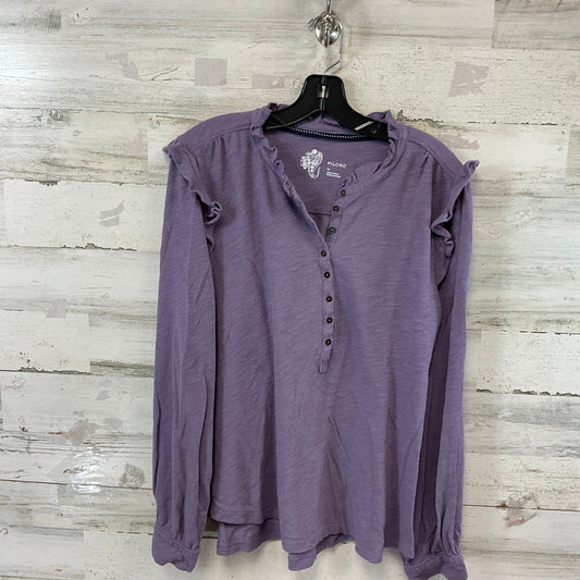 Top Long Sleeve By Pilcro In Purple, Size: Xl