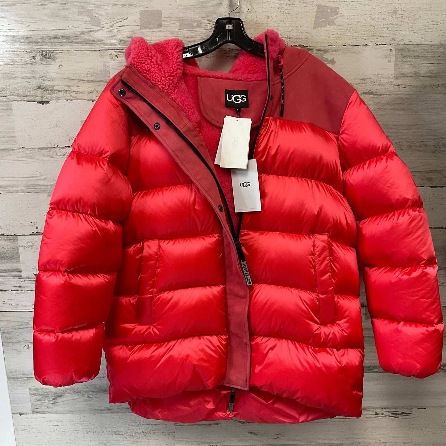 Coat Puffer & Quilted By Ugg In Pink, Size: L