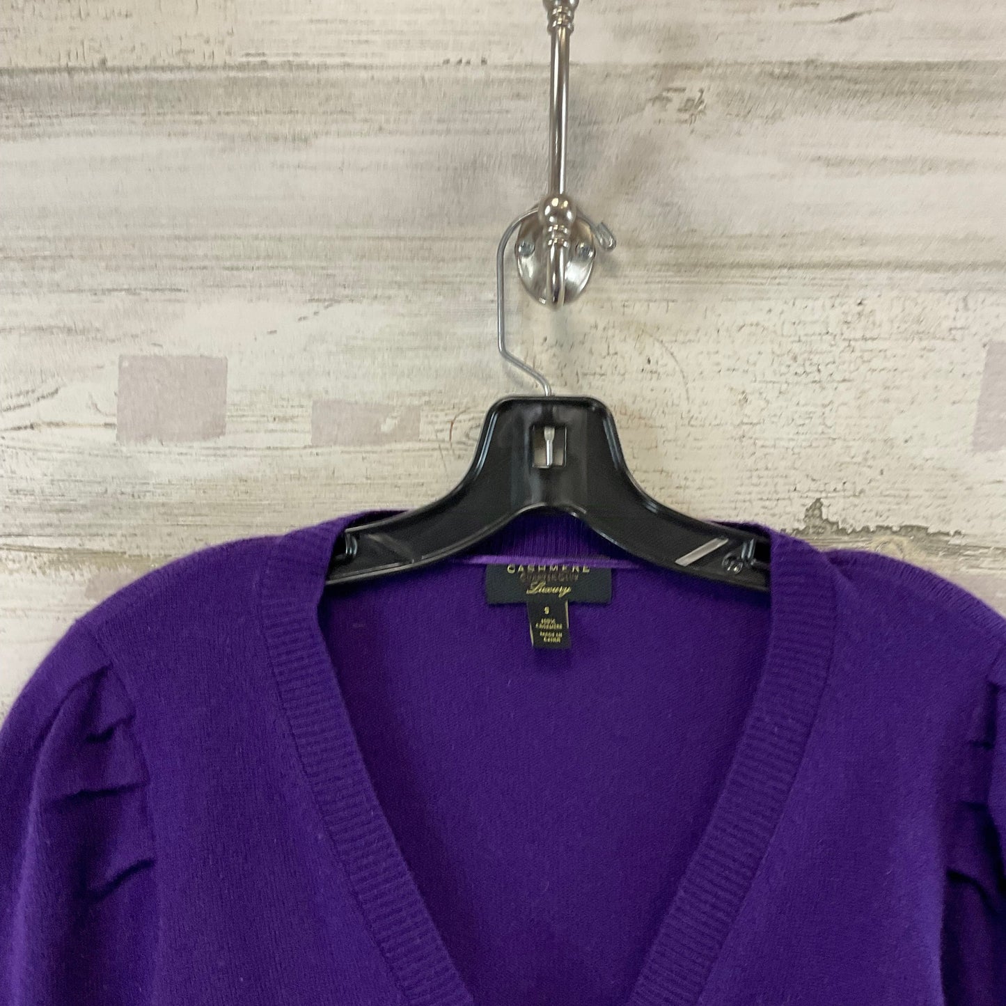 Sweater Cardigan Cashmere By Charter Club In Purple, Size: S