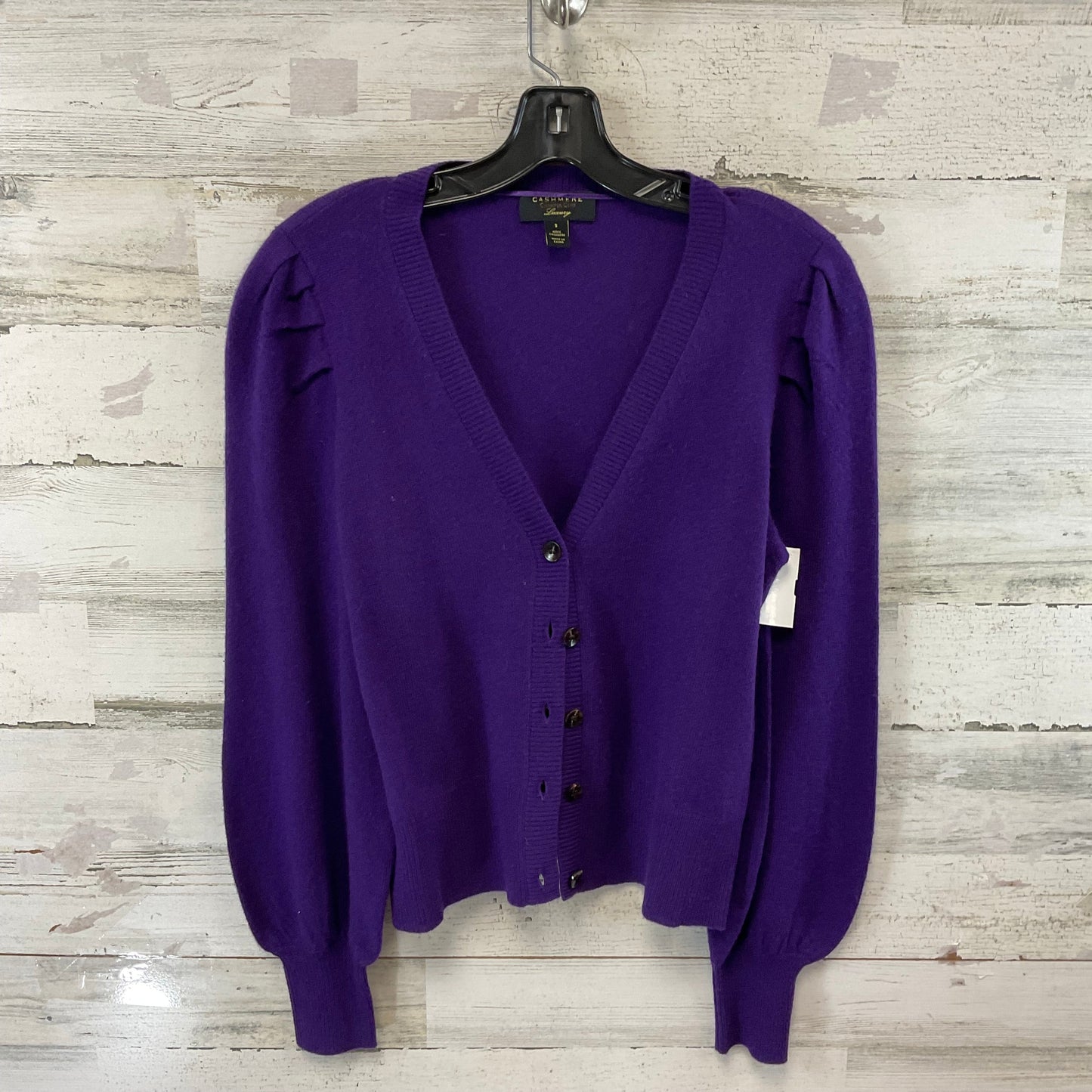 Sweater Cardigan Cashmere By Charter Club In Purple, Size: S