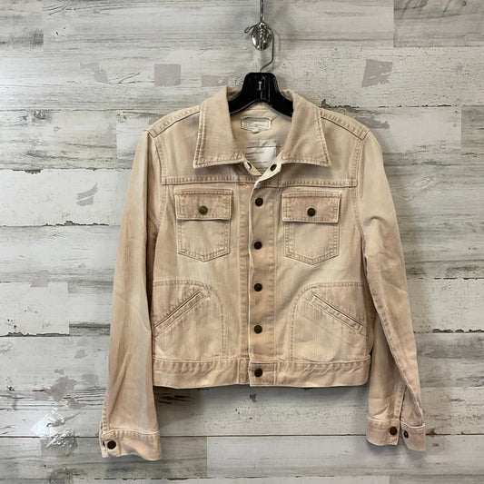 Jacket Denim By Current/elliott In Brown Denim, Size: L