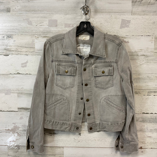 Jacket Denim By Current/elliott In Grey Denim, Size: L