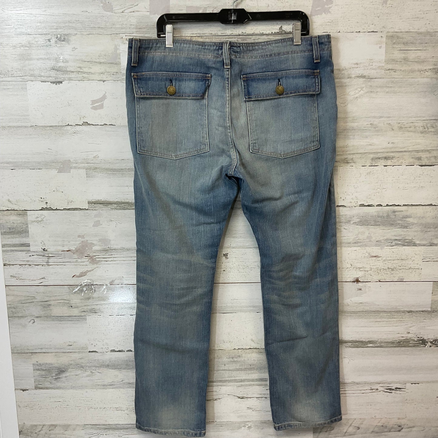 Jeans Straight By Current/elliott In Blue Denim, Size: 12