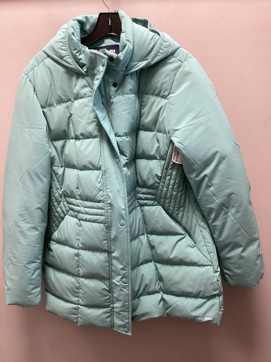 Coat Puffer & Quilted By Lands End In Green, Size: L