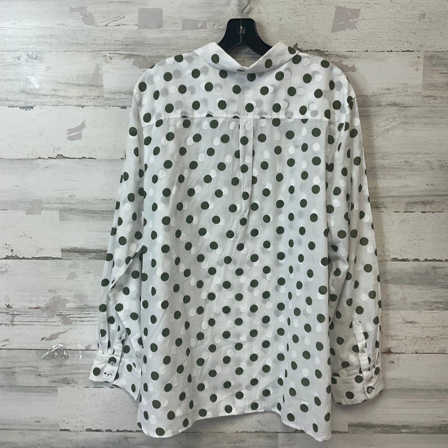 Blouse Long Sleeve By Talbots In White, Size: Xl