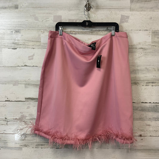 Skirt Mini & Short By Ashley Stewart In Pink, Size: 4x