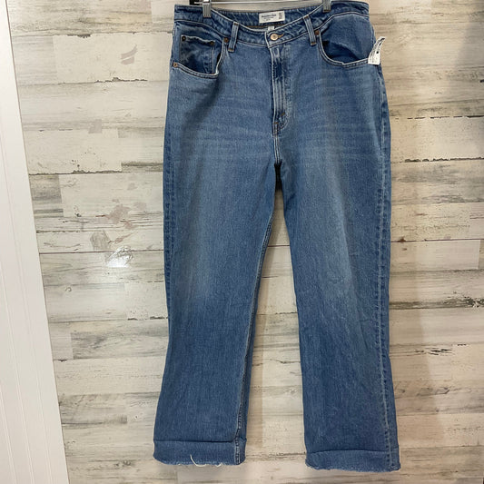 Jeans Straight By Abercrombie And Fitch In Blue Denim, Size: 14