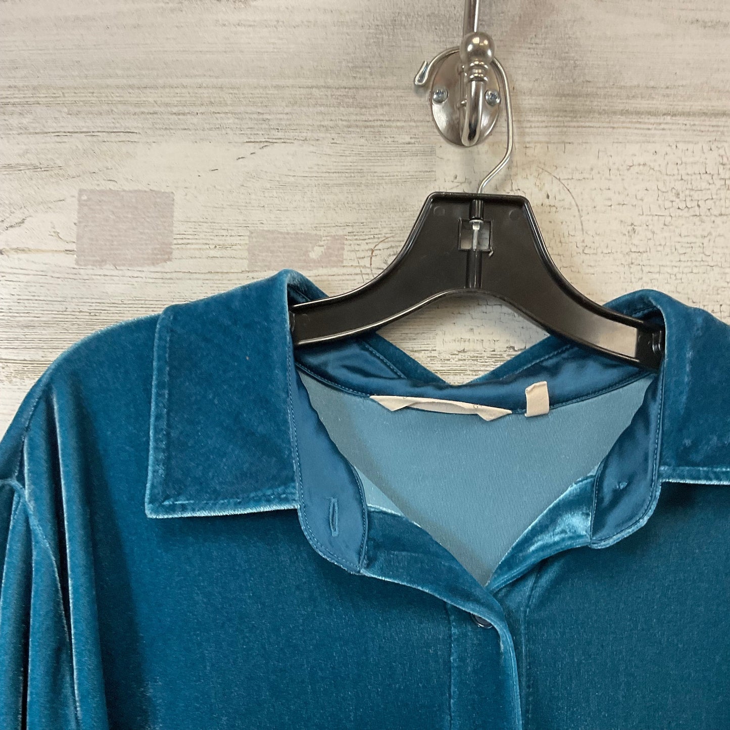 Blouse Long Sleeve By Soft Surroundings In Blue, Size: Xl