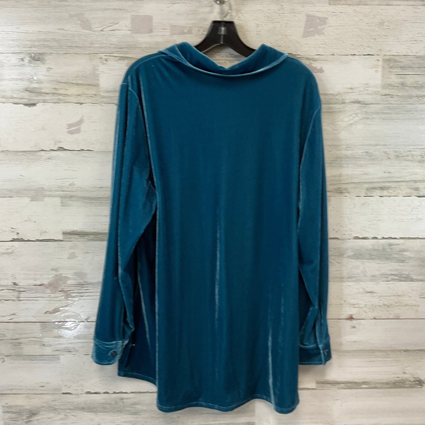 Blouse Long Sleeve By Soft Surroundings In Blue, Size: Xl