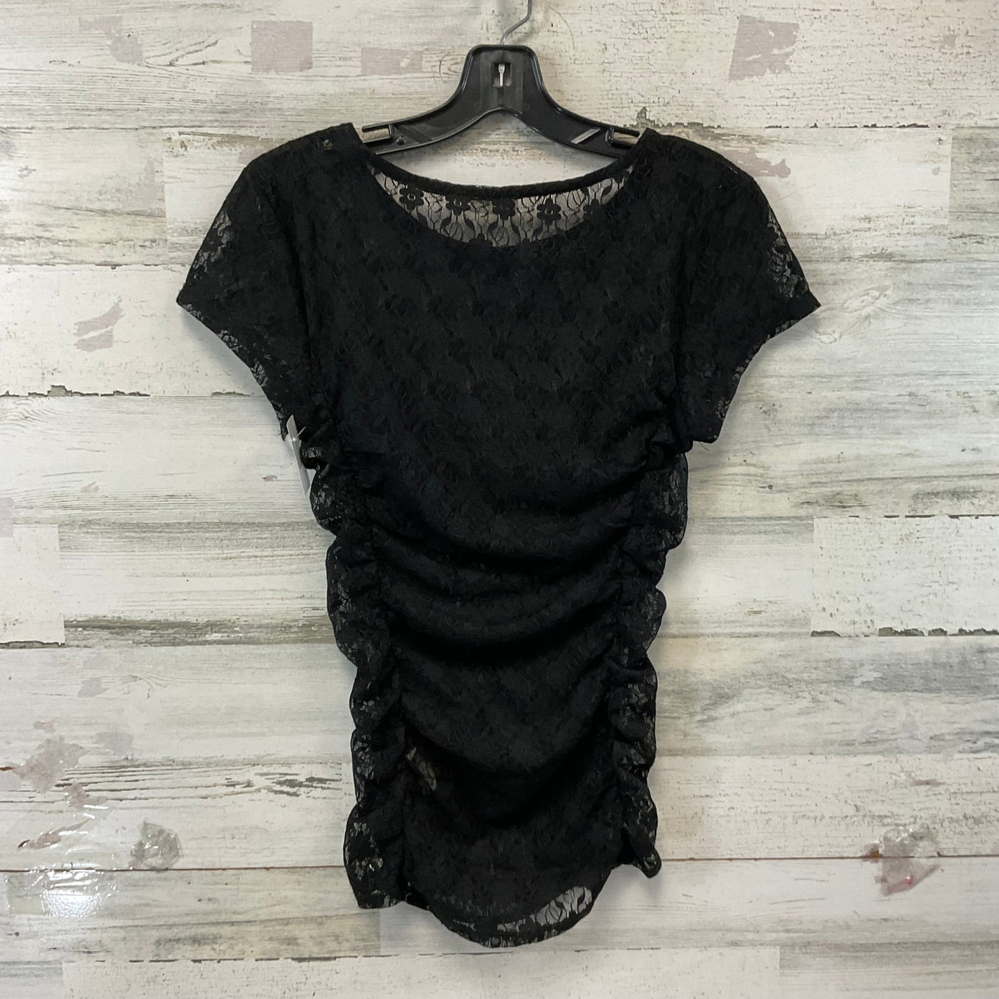 Blouse Short Sleeve By Free People In Black, Size: M