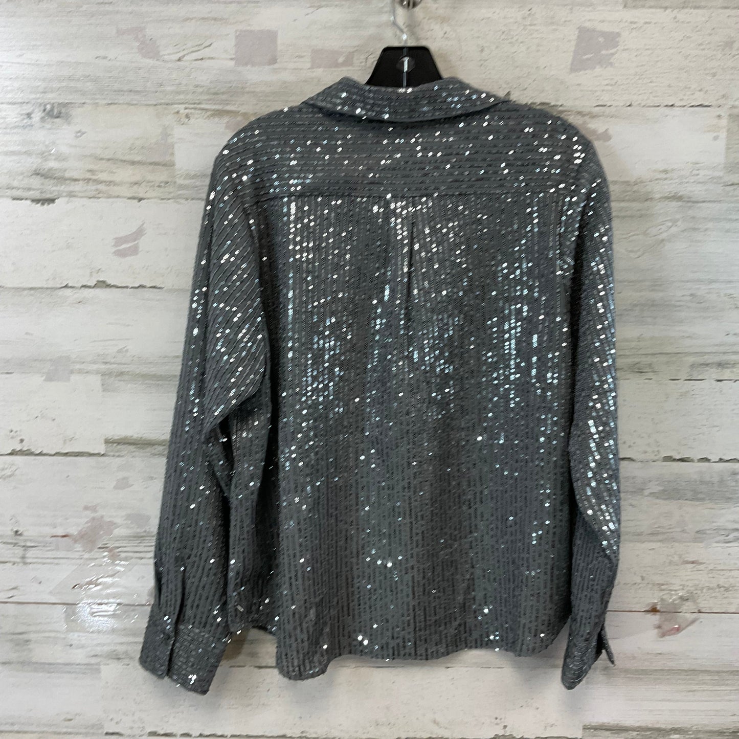 Blouse Long Sleeve By Velvet Heart In Grey, Size: Xs