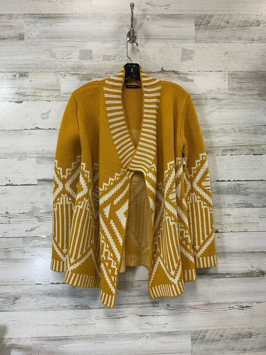 Sweater Cardigan By Blu Pepper In Gold, Size: M