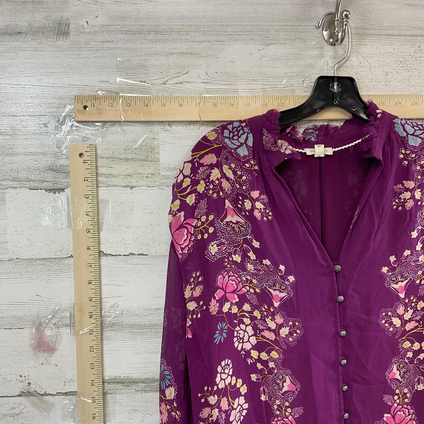 Purple Blouse Long Sleeve Pilcro, Size M