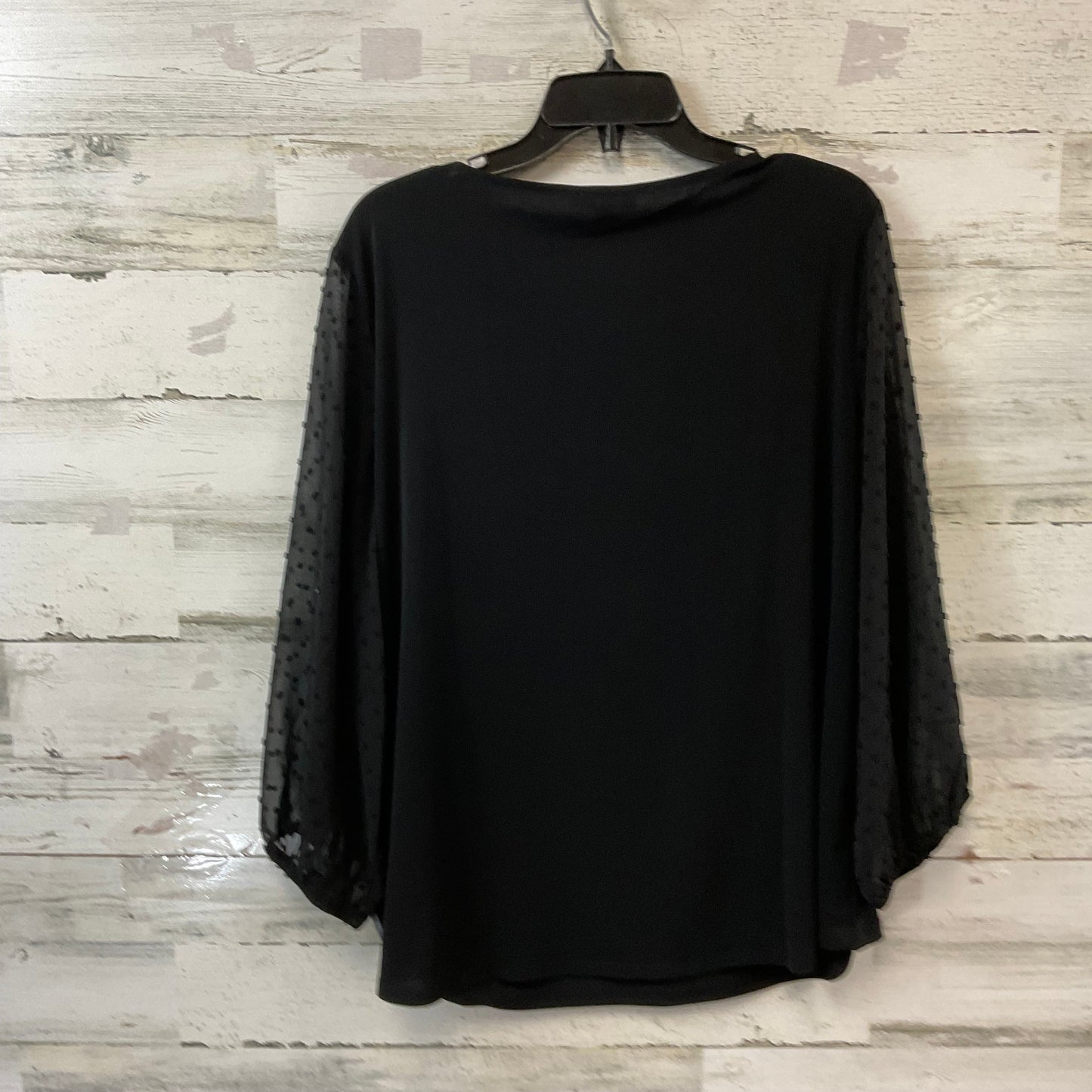 Top Long Sleeve By Adrianna Papell In Black, Size: 2x