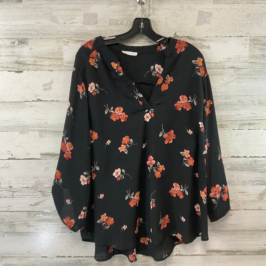 Top 3/4 Sleeve By Lush In Black, Size: 2x